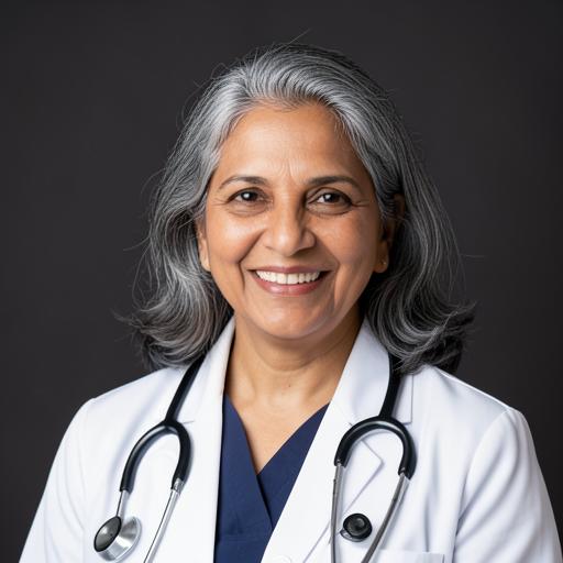 Portrait of Dr. Meera Iyer, General Physician